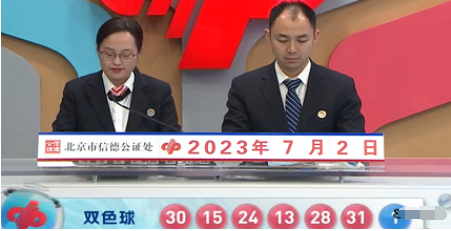 福彩双色球第2023075期开奖直播截图