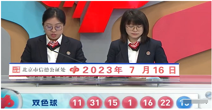 福彩双色球第2023081期开奖直播截图