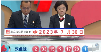 福彩双色球第2023087期开奖直播截图