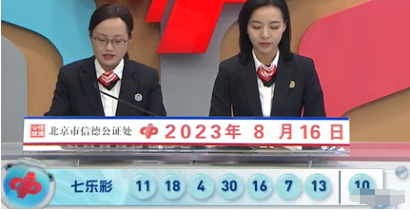 福彩七乐彩第2023094期开奖直播截图