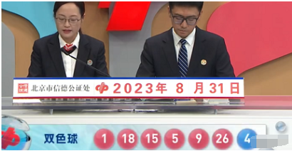 福彩双色球第2023101期开奖直播截图